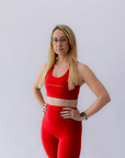 Pulse Leggings - Full Length Red