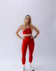 Pulse Leggings - Full Length Red