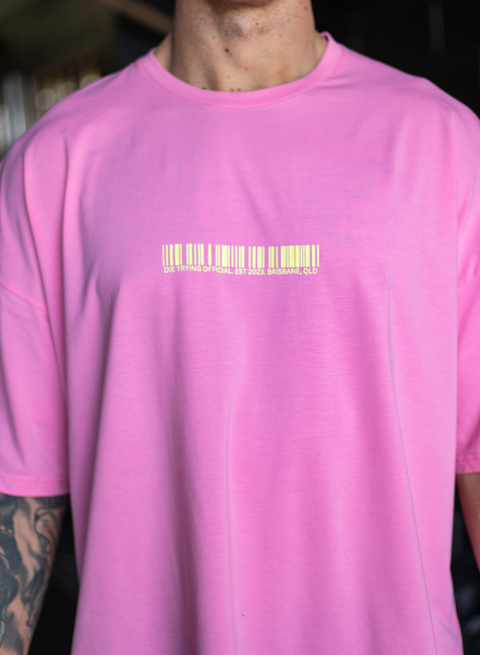 OVERSIZED || BARCODE - PINK