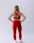 Pulse Leggings - Full Length Red